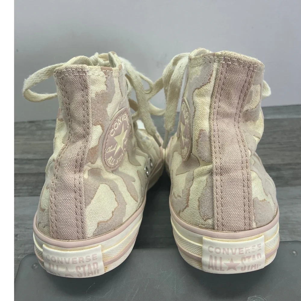 Converse Chuck Taylor All Star Youth 2 Pink Tan Camo High Top Sneakers A10048F